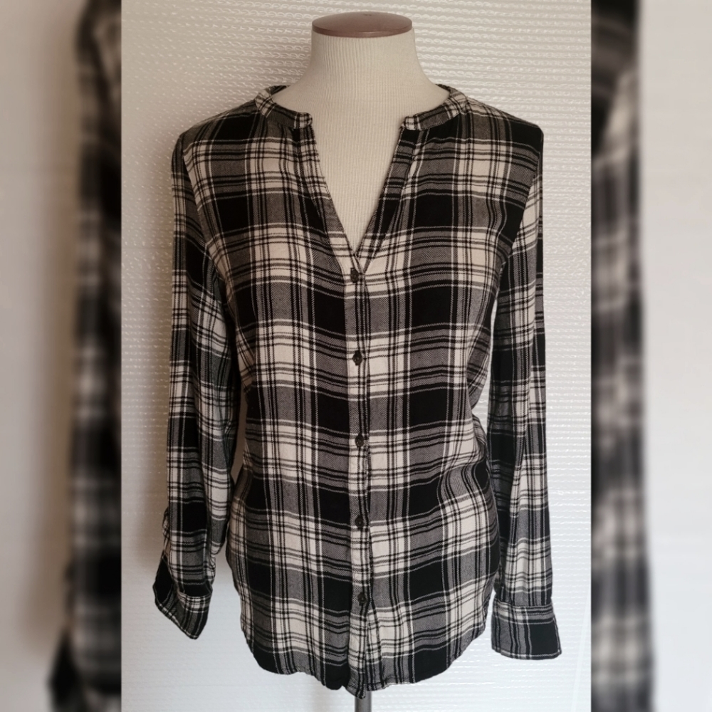 Calvin Klein super soft plaid top